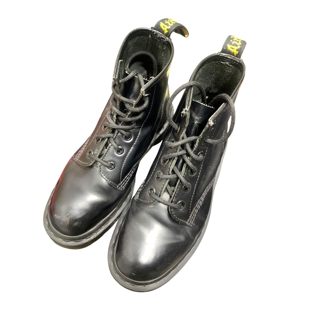 Dr. Martens 101 Black Smooth Leather 6-Eye Ankle Boots‎ Womens 8 Mens 7 13512006